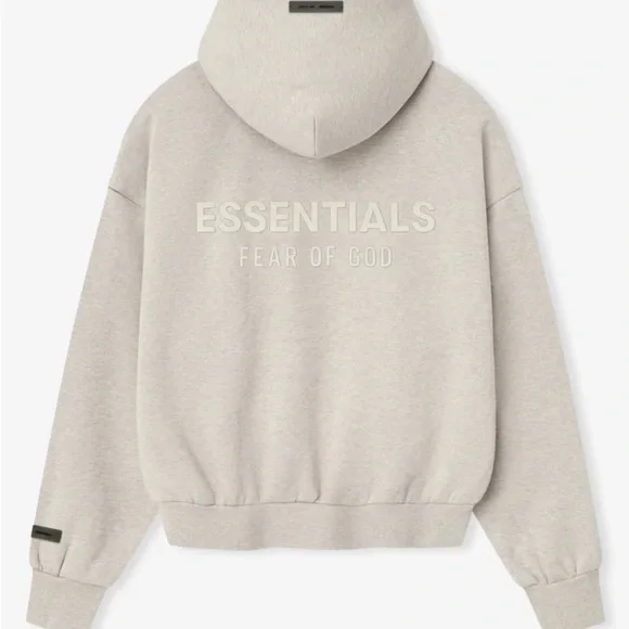 Essentials Gray Zip Up Sweater Zip Up